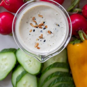 everything but bagel dressing with veggies