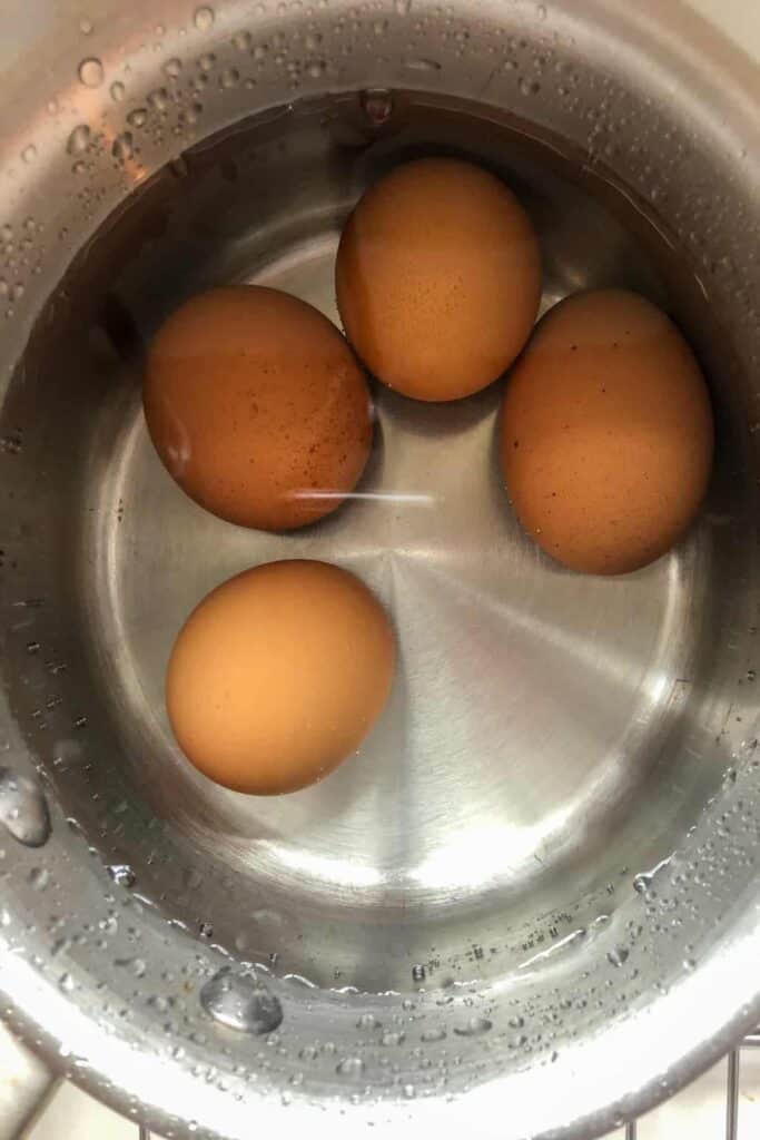 eggs covered with water