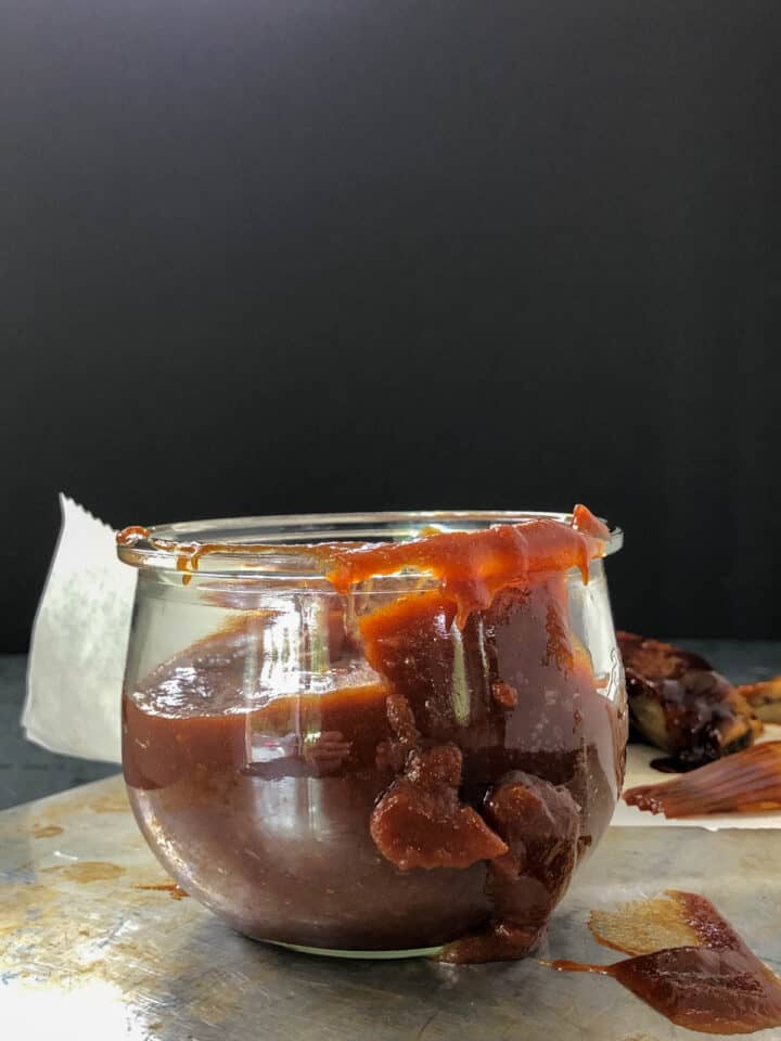 bbq sauce in glass jar