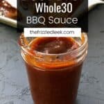 bbq sauce in a mason jar