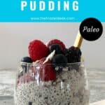 chia pudding in a glass jar