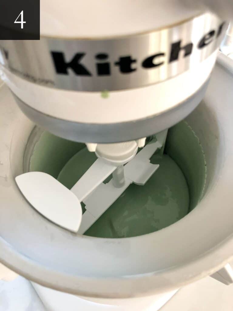 mint chocolate chip ice cream using a kitchen aid ice cream maker