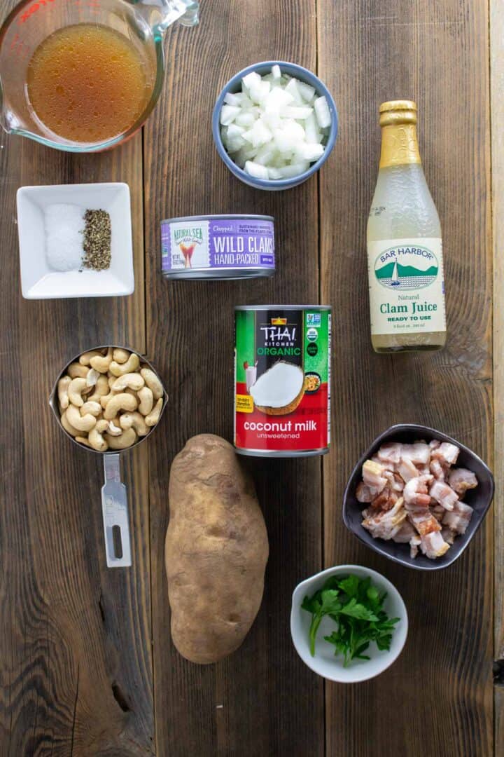 instant pot clam chowder ingredients