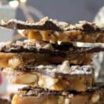 almond toffee stacked high