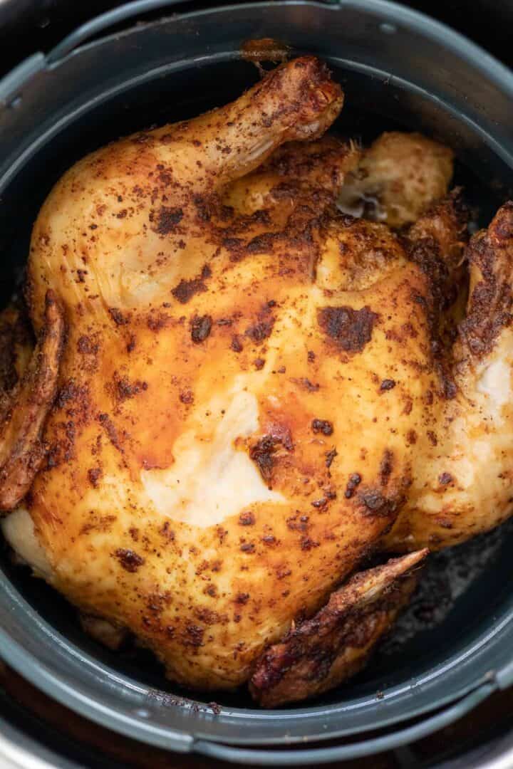 crispy air fryer whole chicken in instant pot