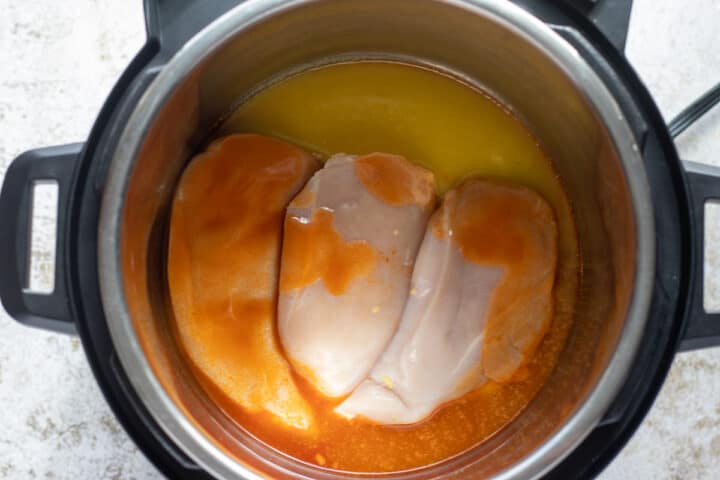 chicken breast inside of an instant pot