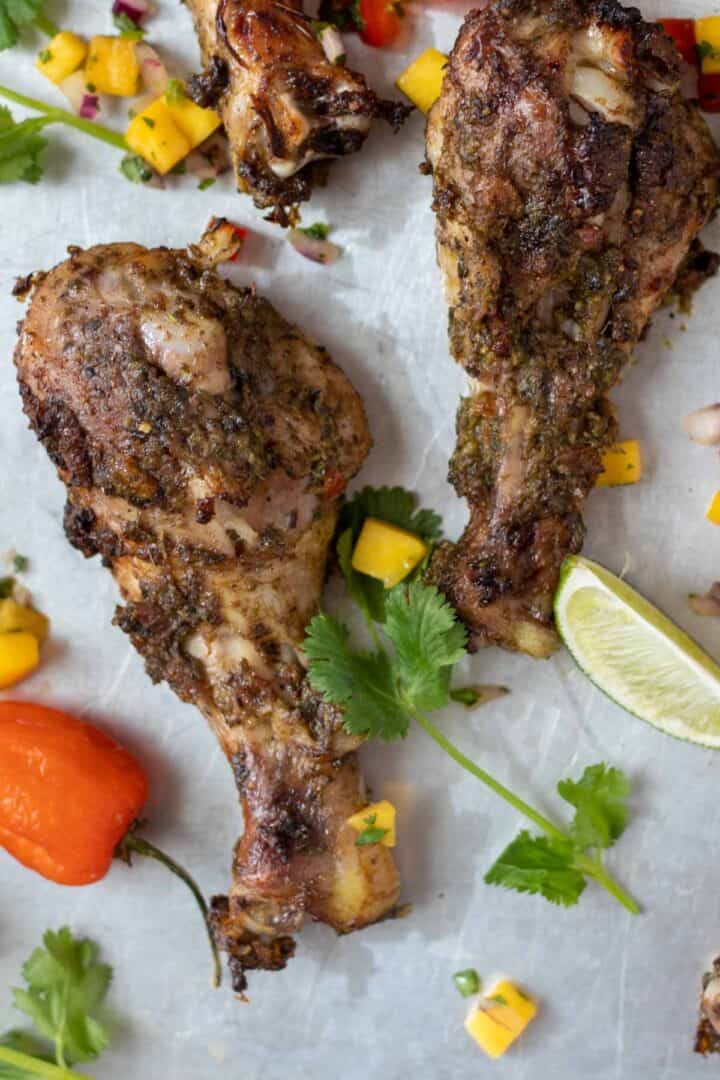 Jamaican Jerk Chicken on a sheet pan