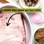 Photo of the ingredients used to brine corned beef brisket.