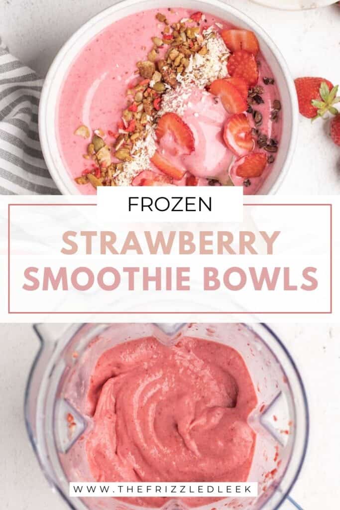 A blender with strawberry smoothie inside.